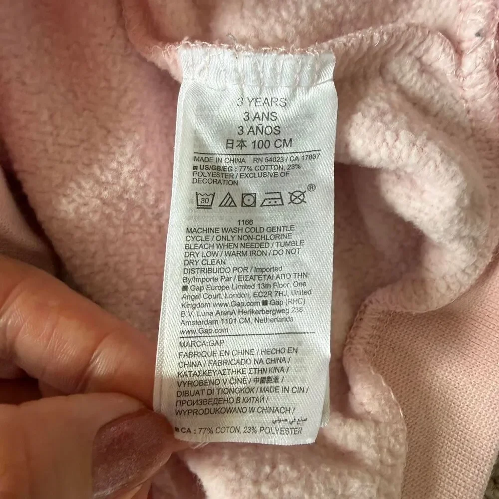 Baby GAP x Hello Kitty Pink Fleece Sweatshirt Size 3 Years